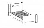 Кровать 900 с БКО  без ящика 
