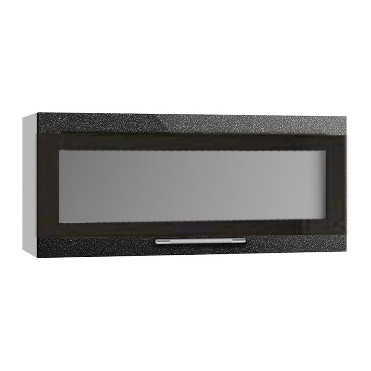Шкаф верхний горизонтальный стекло фотопечать ПГСФ 800 Олива
