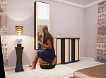 Шкаф навесной с гладильной доской с зеркалом МС Конго 
