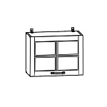 Шкаф верхний высокий горизонтальный (стекло) ВПГС 800 Тито